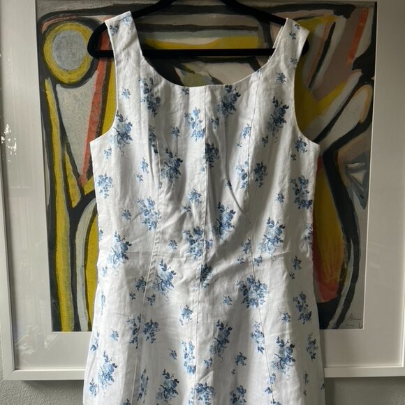 NWT Reformation Amorette Linen Dress in Delicacy Print 6 - Picture 7 of 7